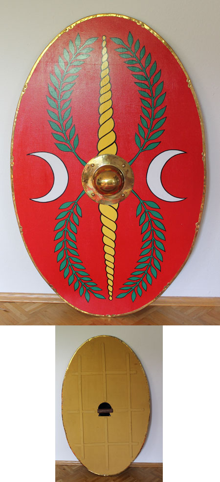 Roman infantry scutum, oval
