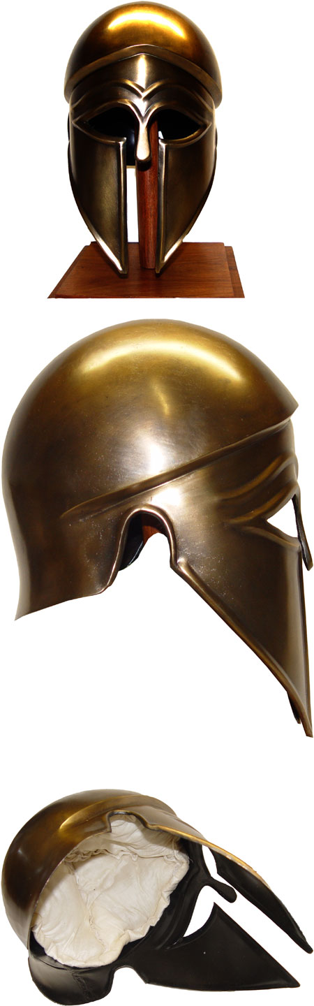 Corinthian helmet, antique finish
