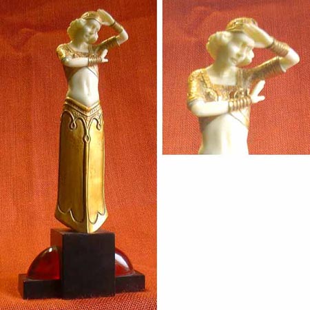 Figurine art déco, 1920s France, reproduction