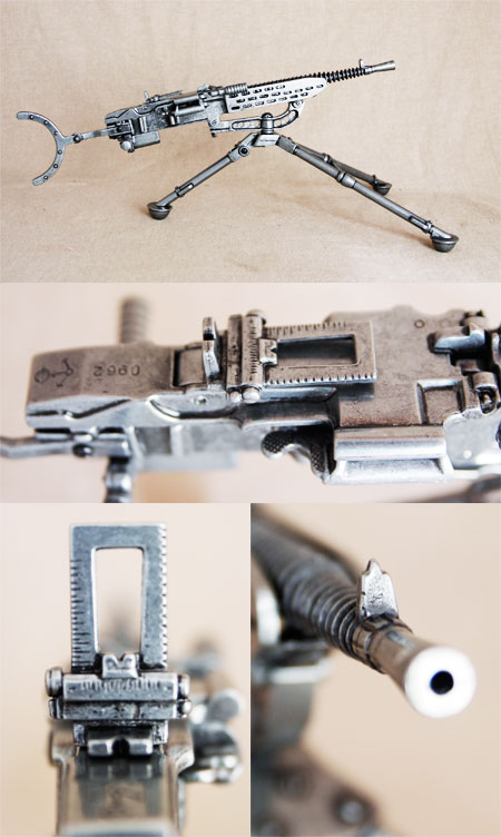 Miniature model machine gun Kulomet VZ 37