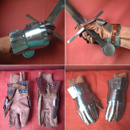 gefingerte Hentzen, Ritter - Panzerhandschuhe