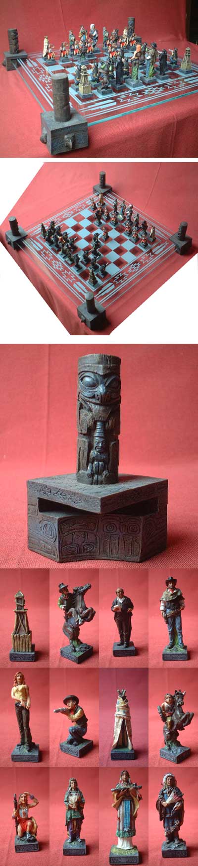 Western Schach Cowboy und Indianer Schachspiel