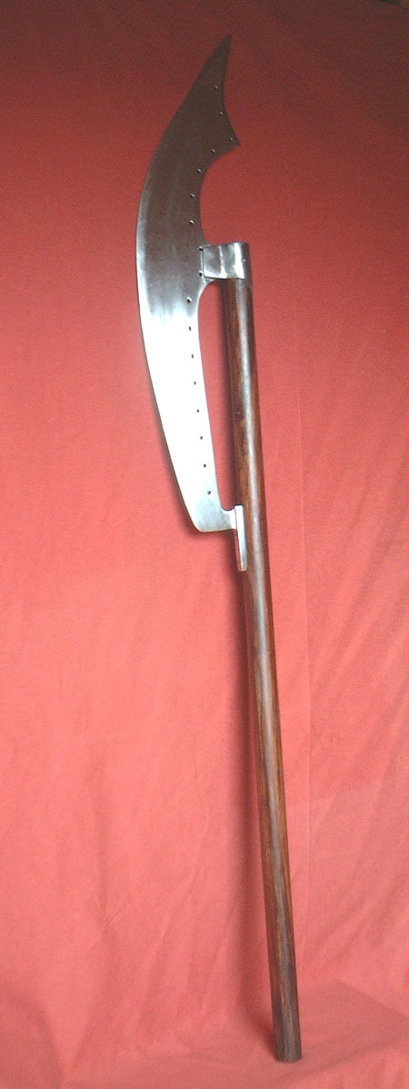 Battle bardiche, long axe on a short pole, 16th century