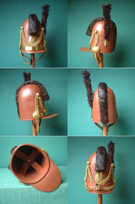 Bavarian infantry helmet f. reenactors, early 19th cent