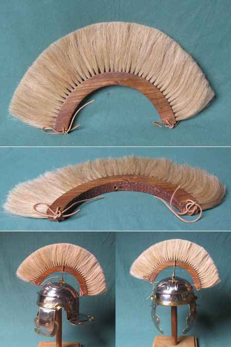 Beige crest (wood) for Roman Deepeeka helmets