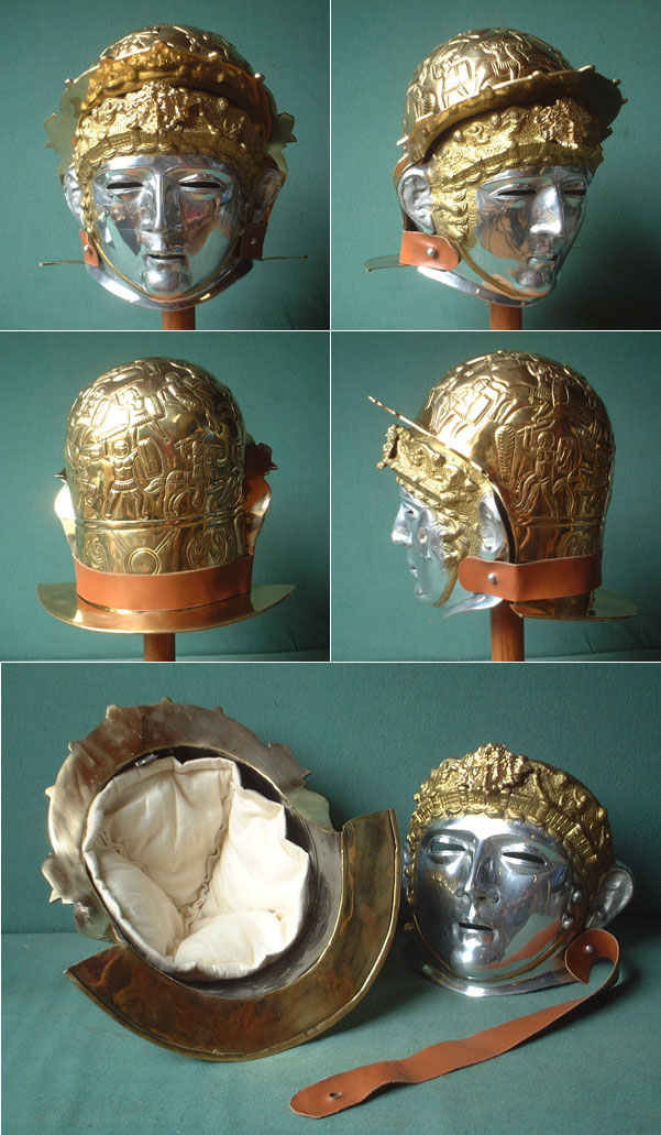Roman cavalry face Helmet from 100 A.D. for reenactors