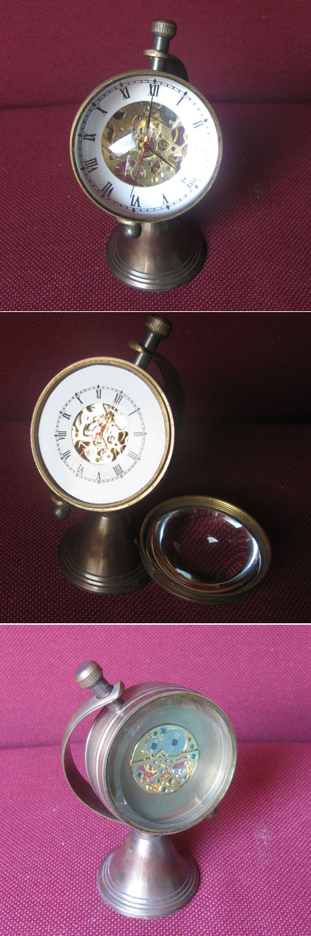 Mechanical ball clock for the desk