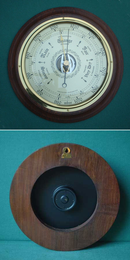 Barometer, 19th cent. style, brass, handmade