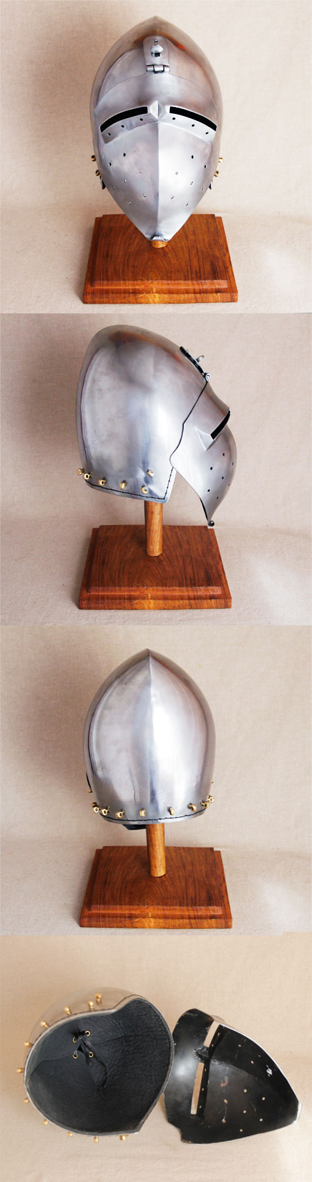 Bascinet helmet with visor, 14th century, size L