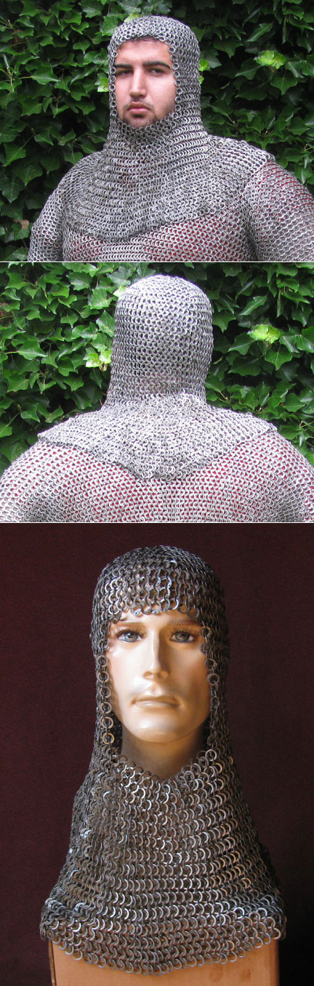NEW chainmail coif, riveted