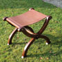 Scissors chair / Folding chair - Leather seat