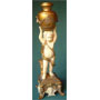 Putto candle holder, baroque style