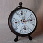 Nautical clock with local times in 4 world cities