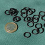 One kilo loose rings 9mm - galvanized / Black