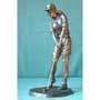 Golfspielerin, Bronze Imitat Steinguss