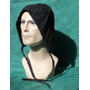 Cotton cap for chainmail coif / helmet, black