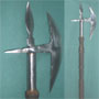 Medieval battle axe, forged reproduction