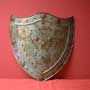 Medieval metal shield, reenactment