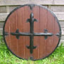 Medieval round wooden shield