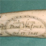 Scrimshaw big walrus tooth, USA 1844