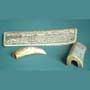 Set of 3 Scrimshaw whale bone and tooth