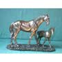 Horses, cast bronze imitation, England